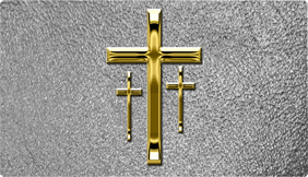 DNSEMP-C-517-GD-SH-SL Empire Corner Gold 3 Crosses Shim Silver